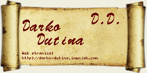 Darko Dutina vizit kartica